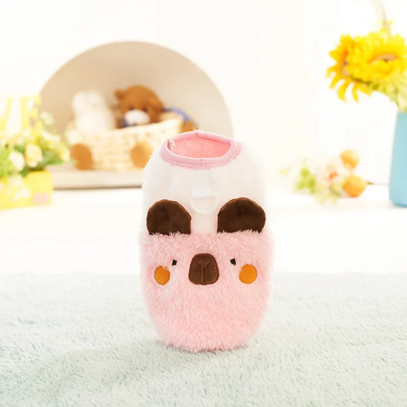 Chaleco de felpa de otoño e invierno para mascotas, bonito chaleco de retazos, ropa para mascotas, ropa para perros, ropa para perros pequeños, ropa para cachorros - imagen 4