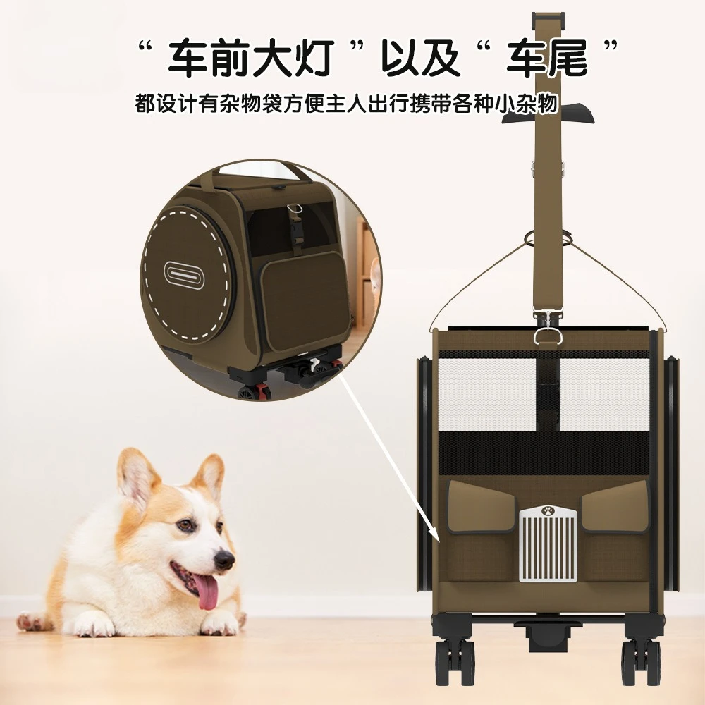 Transportín 2 en 1 con bandolera para perros y gatos pequeños - imagen 4