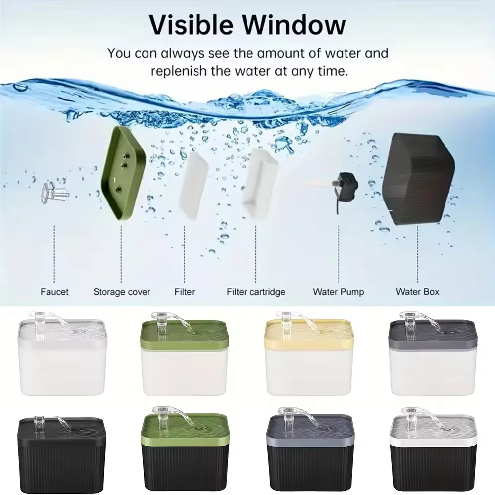 Desbloquear la nueva experiencia de beber para mascotas, bebedero automático USB de 2,5 L para gatos, filtro de circulación ultra silencioso - imagen 3