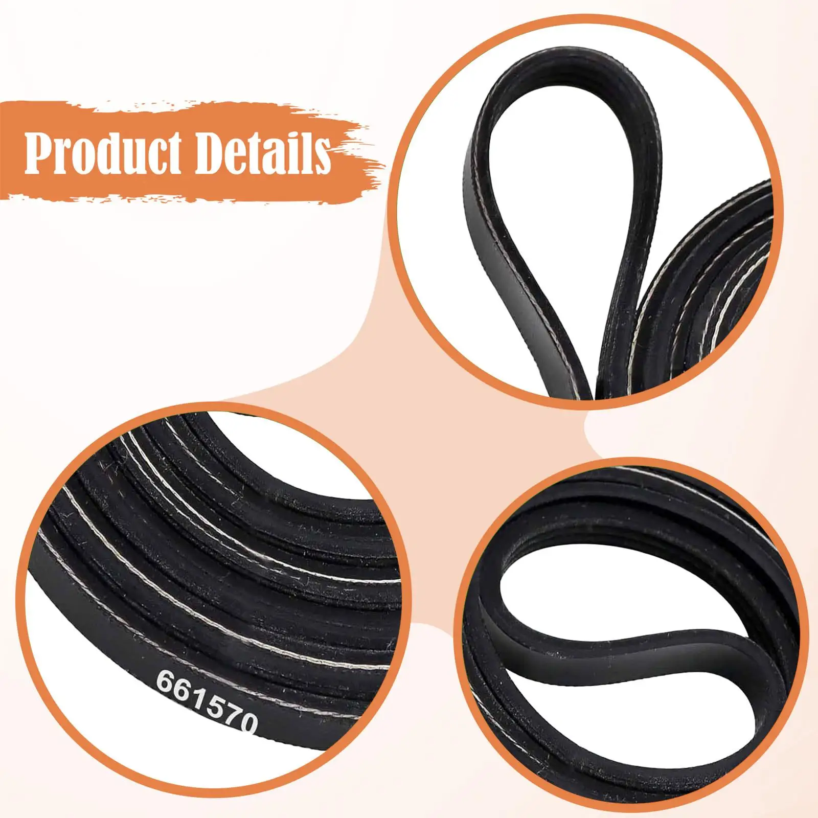 Reemplazo de correa de tambor de secadora, accesorio de secadora, goma de mantenimiento fácil de instalar - imagen 5