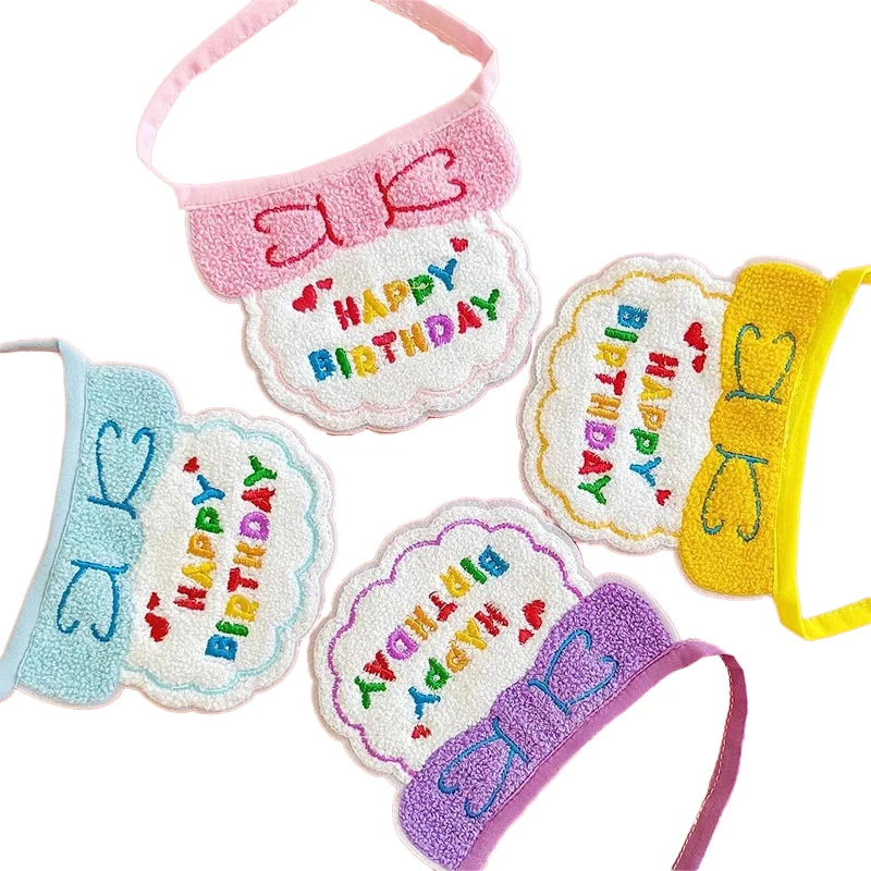 Gorros y bufanda para mascotas para fiesta de cumpleaños, sombrero lindo, babero, perro, gato, toalla de Saliva, accesorios de fotografía divertidos, regalo, disfraz para mascotas - imagen 5
