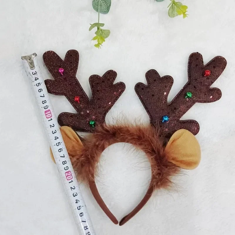 Diademas navideñas para perros y gatos con cabeza de reno y LED - imagen 3