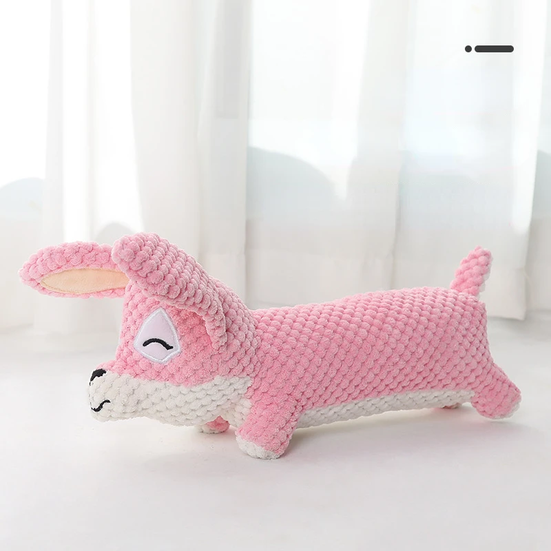 Juguetes de dibujos animados de jade para mascotas, mordedura de terciopelo y arroz, rechinar dientes, limpiar dientes y hacer sonido, suministros para mascotas - imagen 5