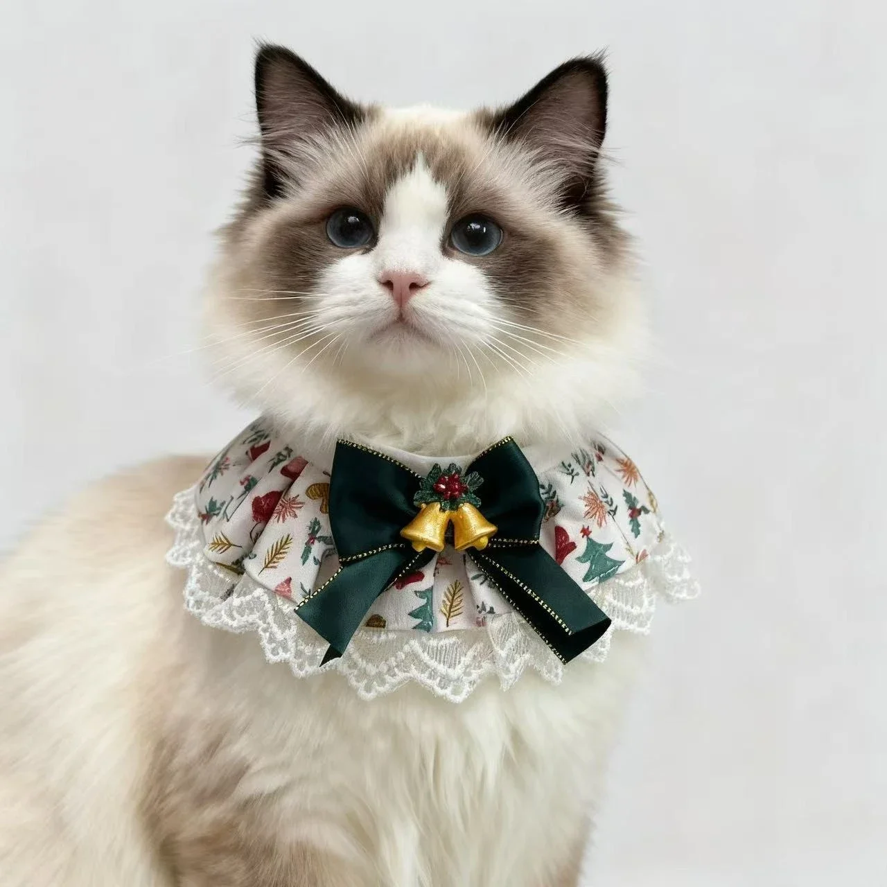 Perros Gatos Teddy Pomerania Accesorios de moda para vacaciones Collar babero para mascotas con temática navideña para pequeños - imagen 2