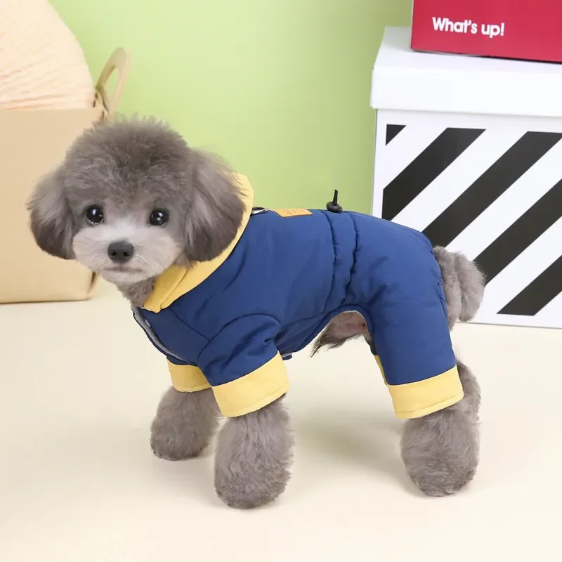 Mono grueso y cálido para perros, ropa de invierno para perros, abrigo para Chihuahua Youkshire, monos a prueba de viento para cachorros, abrigo de algodón para mascotas, grueso para invierno - imagen 2