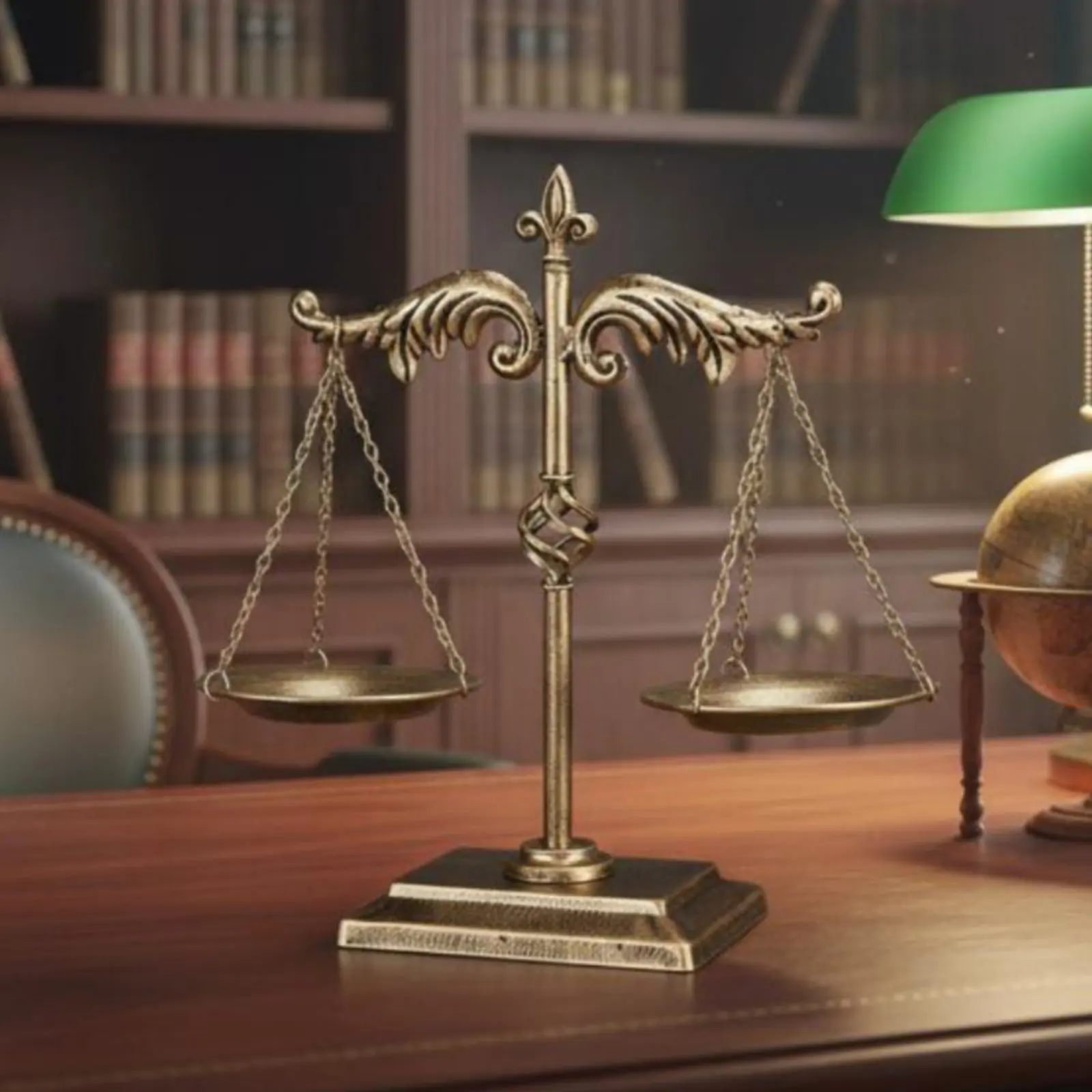 Escultura Balanza de Justicia vintage para centro mesa robusta - imagen 4