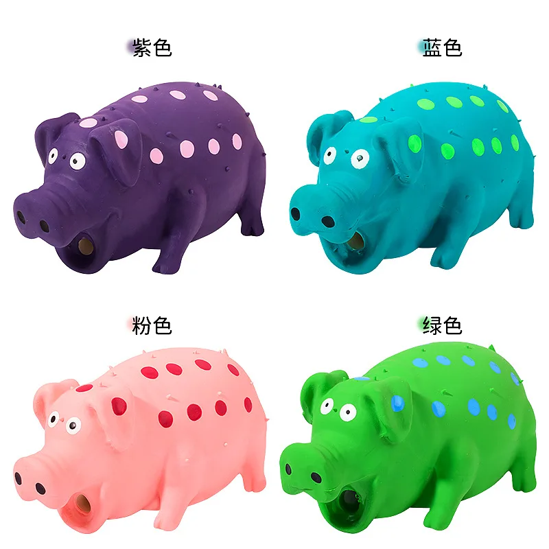 Juguete para perros látex cerdo relleno algodón resistente mordeduras - imagen 4