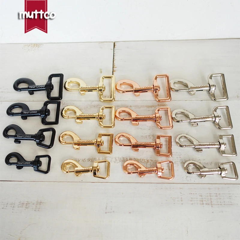 50 Uds. Hebilla de Metal grabada con láser logotipo personalizable 15mm/20mm/25mm/30mm ganchos de Clip para perros para productos para mascotas DIY 4 colores - imagen 4