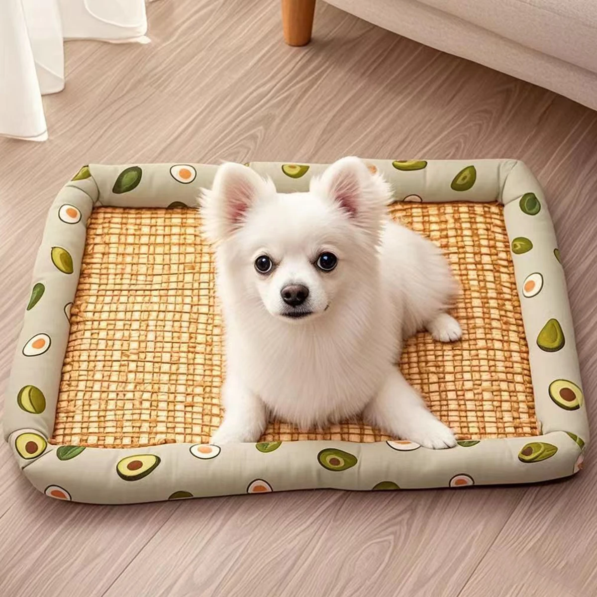 Cama para perros grandes y gatos - cuadrada y refrescante bambu - imagen 5