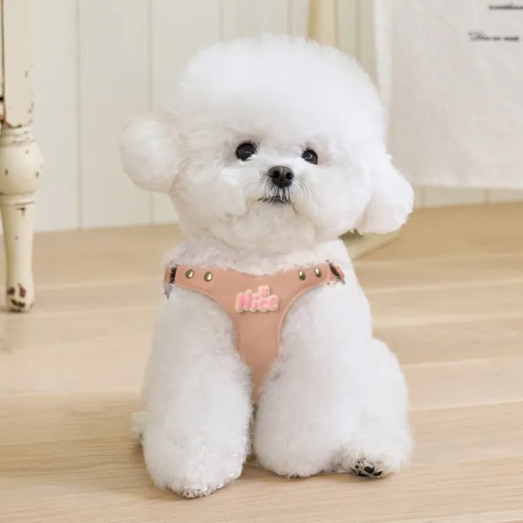 Juego de correa de arnés de tracción para perros de cuero Pu para perros pequeños, perfecto para peluche, caminar y entrenar al aire libre - imagen 3