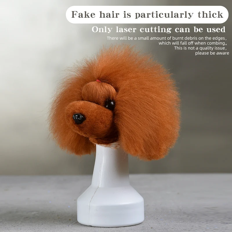 Teddy Pet cabeza simulada pelo cabeza de perro falsa modelo esteticista práctica corte pelo de perro cuerpo de perro peluca cuidado de mascotas estudio de estudiante - imagen 4