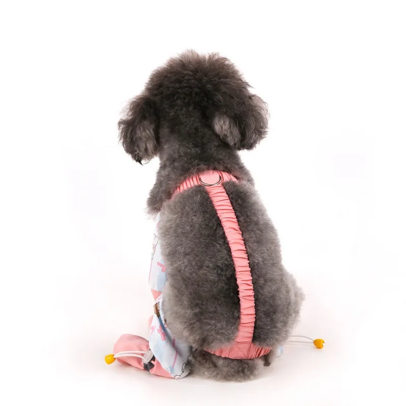 Mono a cuadros antipolvo para perros pequeños – Otoño e invierno paseos - imagen 4