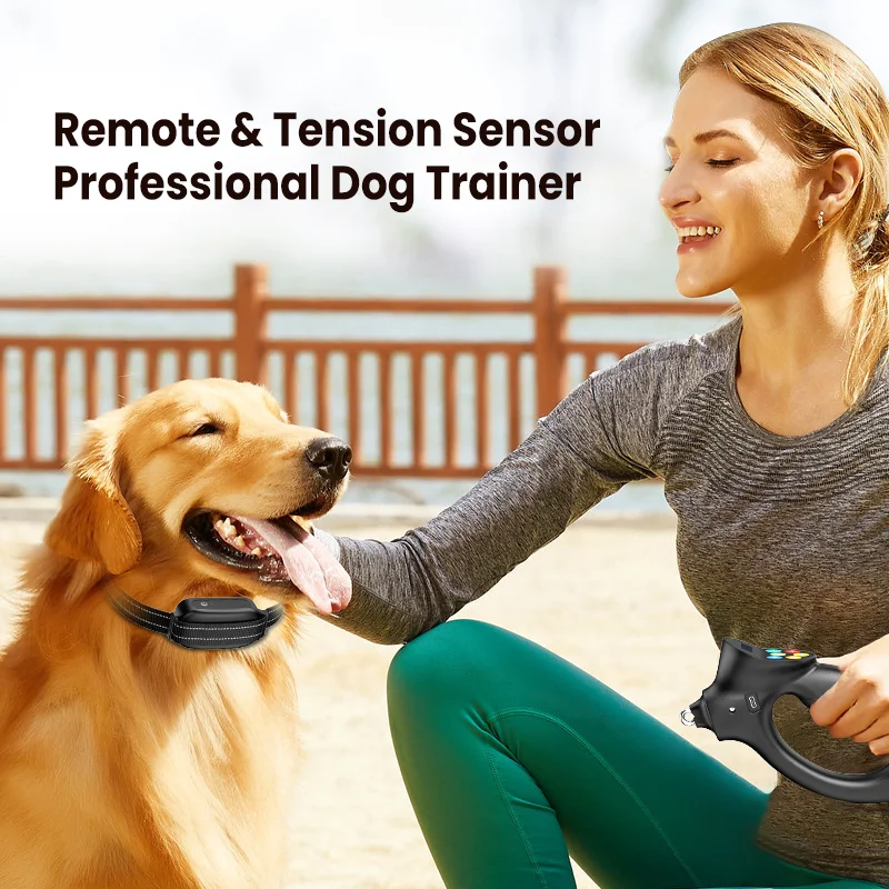 ROJECO Collar eléctrico de entrenamiento para perros, Control remoto recargable, resistente al agua, parada de ladridos, Collar vibratorio para razas, entrenamiento de mascotas - imagen 5