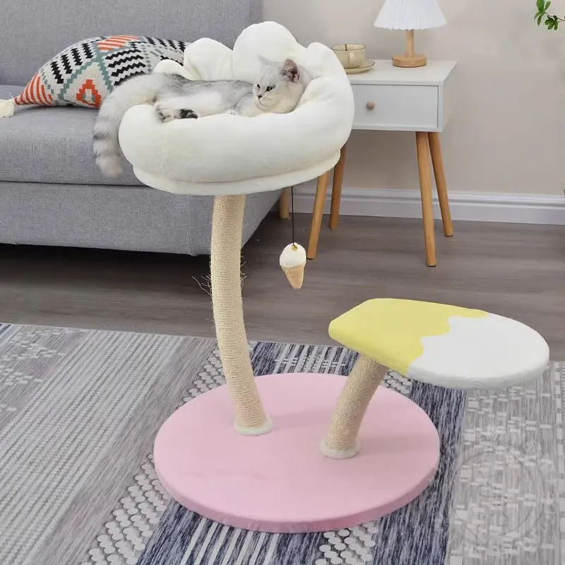 Poste rascador para gatos, casa de varios niveles, productos de rebote para mascotas, patio de juegos, juguetes, accesorios, muebles para gatos, suministros de entrenamiento - imagen 3
