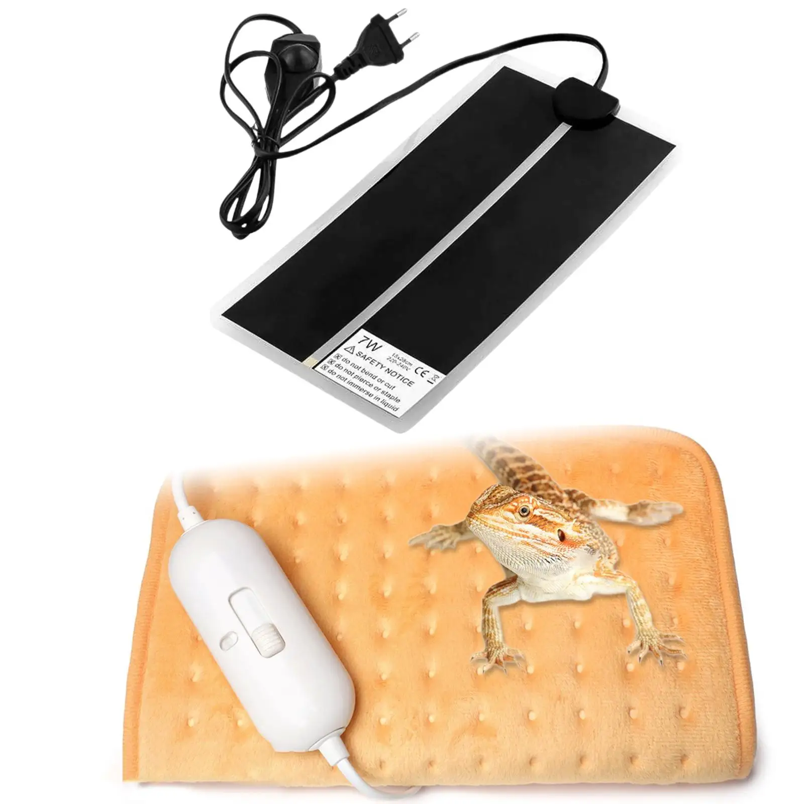 Pet Heating Pad Portable Terrarium Heating Mat for Lizards Other Reptiles Snake