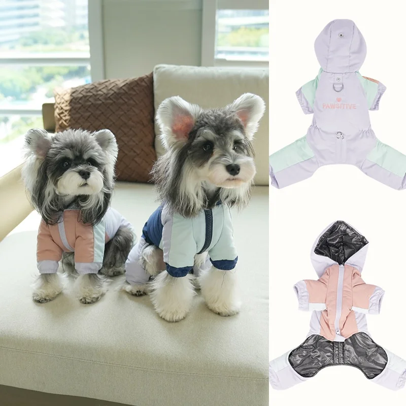 Sudadera con capucha Extra cálida para perros, chaqueta para perros pequeños, abrigos para cachorros con capucha, abrigo cálido para perros con anillo de correa, ropa a prueba de viento para perros