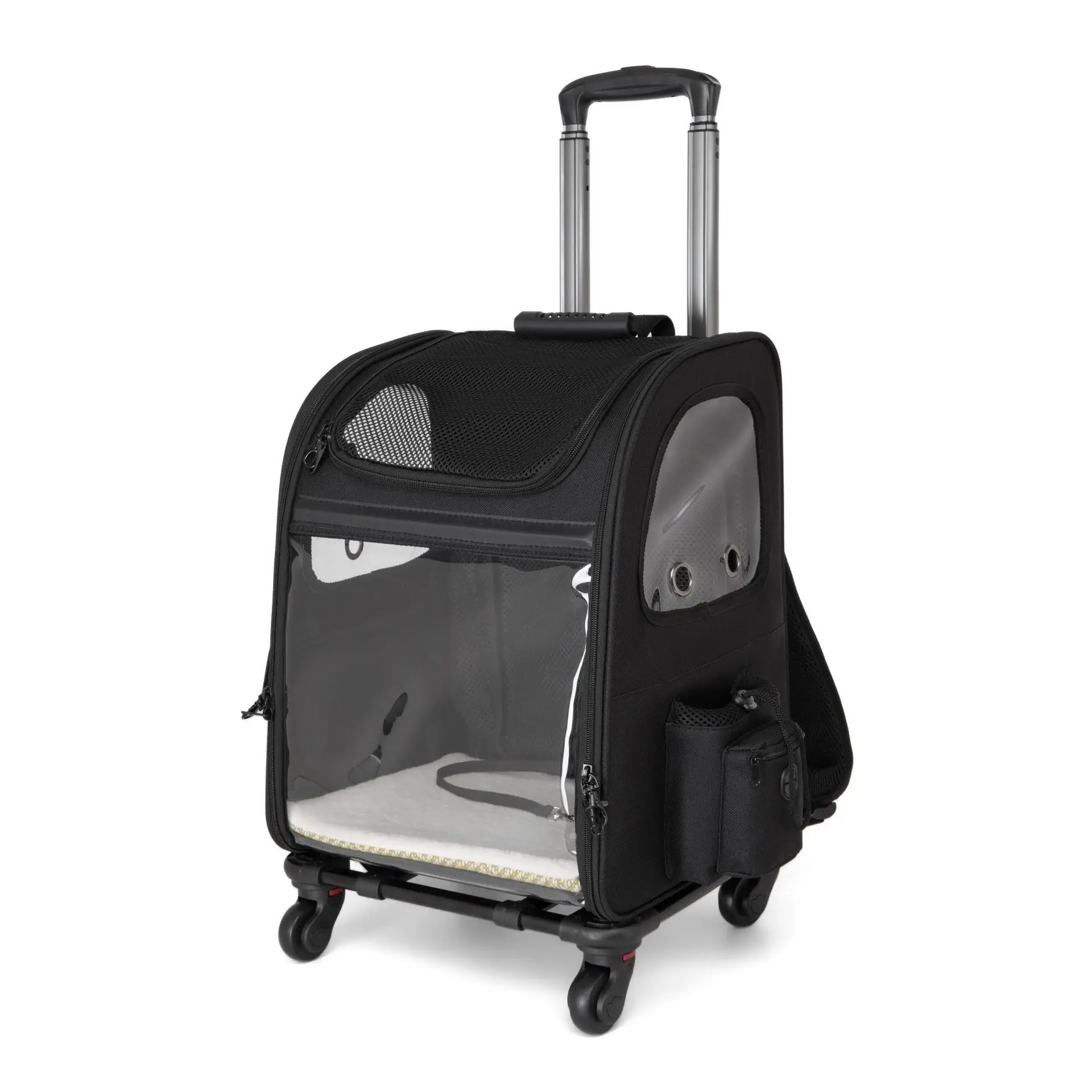 Mochila con cubierta de carrito para mascotas, bolsa portátil para salir de gatos, bolsa para perros, bolsas para mascotas expandibles transpirables de gran capacidad para verano - imagen 5