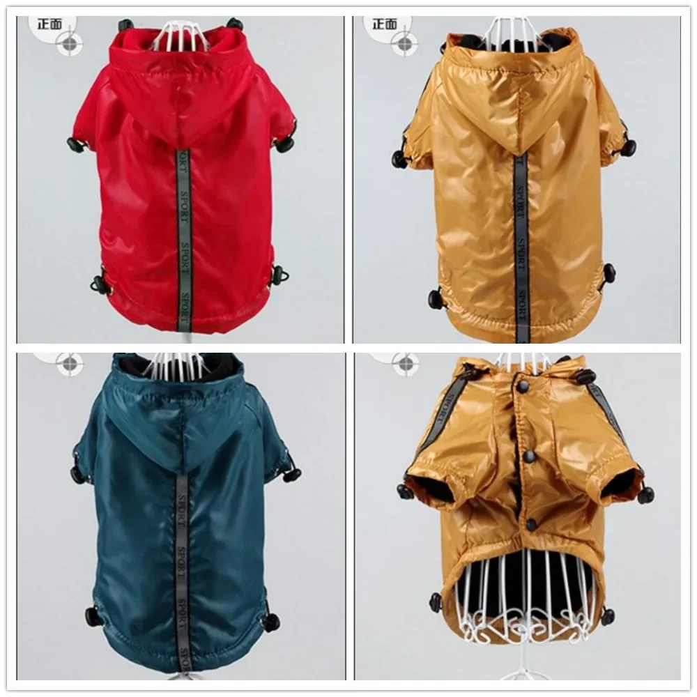 Chubasquero para mascotas, chaqueta con capucha y tira reflectante, XS-3XL de lana cálida, para Otoño e Invierno - imagen 2
