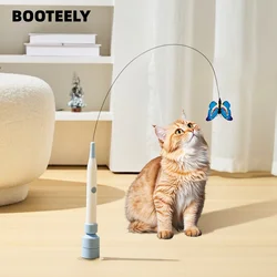 Juguete interactivo para gatos con ventosa y mariposa voladora