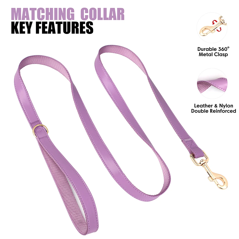 3 unids/lote Collar de perro conjunto de bolsa de correa collares de perro personalizados Collar de hebilla de mascota de cuero PU personalizado con bolsa de caca de plomo para perros Pug - imagen 3