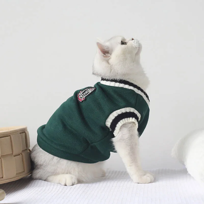 Suéter para perros y gatos, ropa de invierno para mascotas pequeñas, chaleco para cachorros, chaqueta para mascotas, disfraz de gatito Ubranka Dla Psa - imagen 3