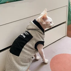 Sudadera con capucha para Devon Rex Gris Negra Gatitos