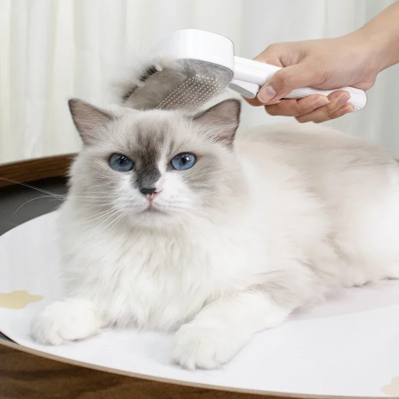 Cepillo removedor de pelo 2 en 1 para mascotas, herramienta antienredos y deshedding para gatos y perros, masaje suave para peles largas/cortas - imagen 2