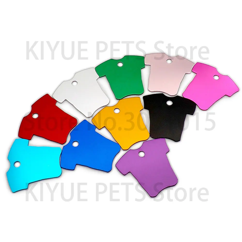 Venta al por mayor, 100 Uds., ropa para etiquetas de identificación de mascotas, etiquetas de identificación de perro, etiquetas de identificación de gatos de aluminio anodizado, nombre, accesorios decorativos para mascotas - imagen 3