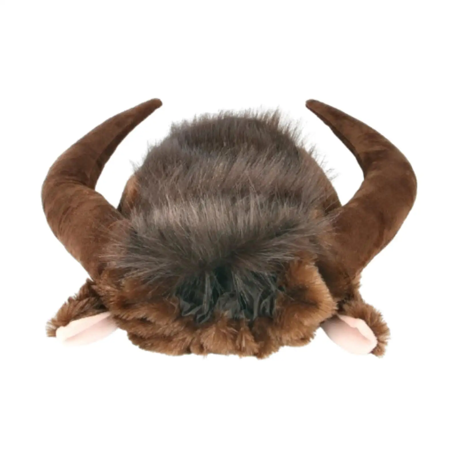 Perro, gorro de vaca novedoso para perros, disfraz de vaca para perros, sombrero de vaca de peluche para mascotas con buey, para exteriores - imagen 3