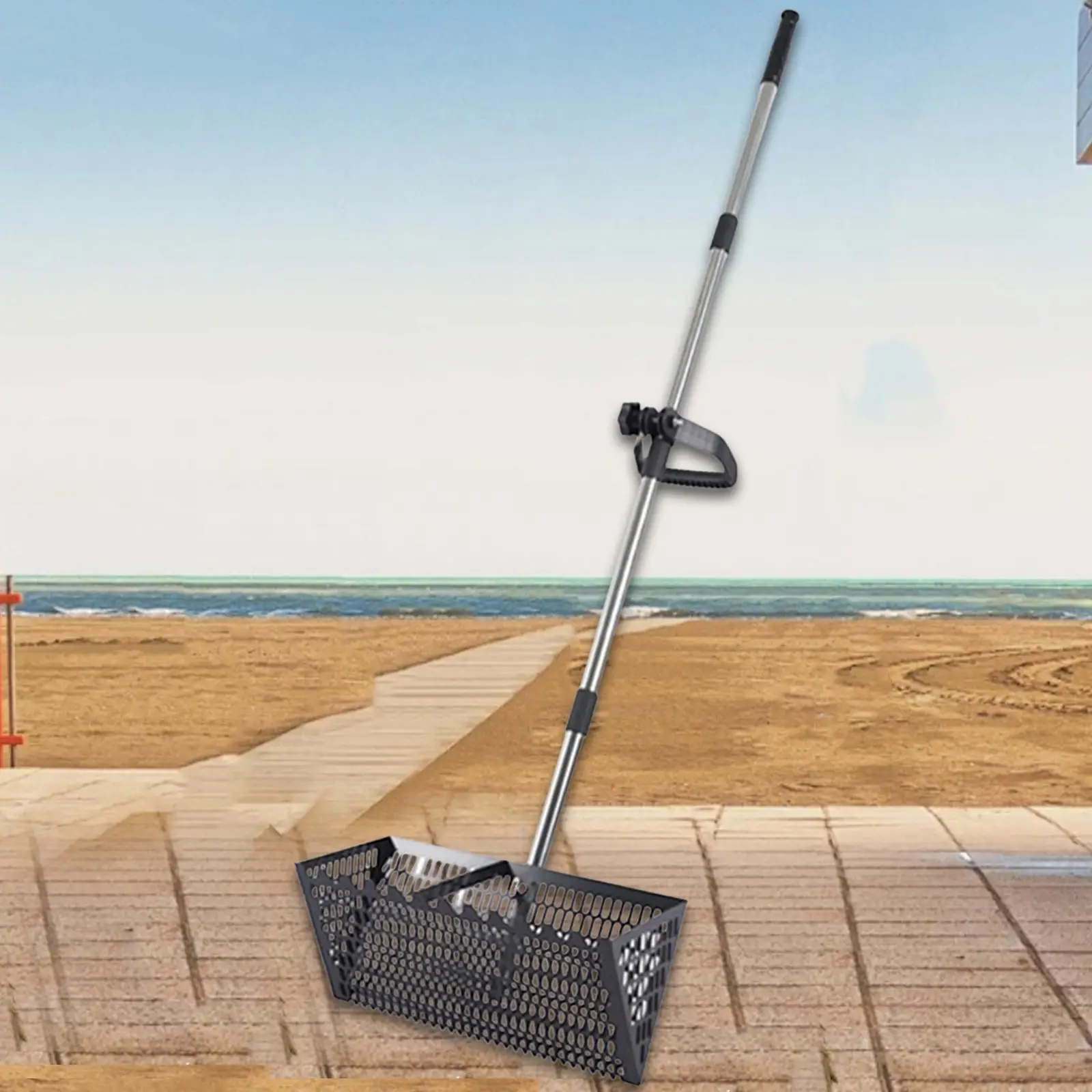 Extendable Cat Litter Scoop Sand Rake Lightweight Sifting Telescopic Handle Beach Sifter Extendable Cat Litter Scoop Sand Rake Lightweight Sifting Telescopic Handle Beach Sifter