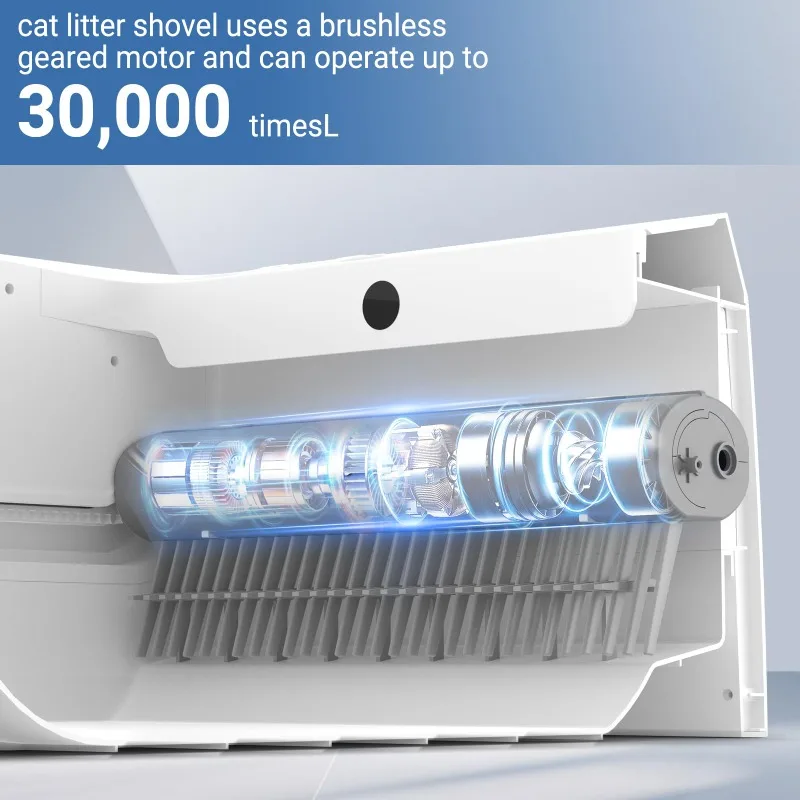 Caja de arena automática para gatos 3,0, autolimpieza, caja de arena automática mejorada para gatos, autolimpieza que puede usar la arena para gatos aglomotor - imagen 4