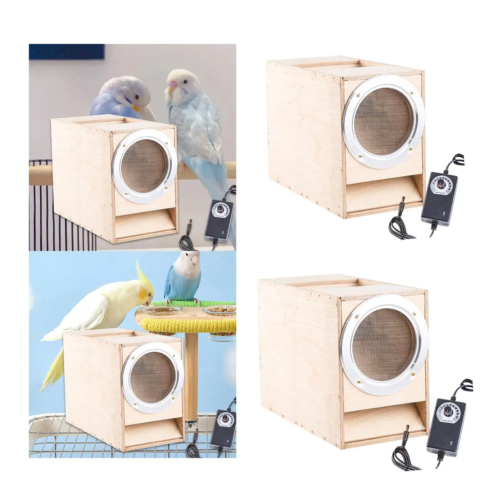 Bird Food Blowing Machine Grain Cleaning Thrower Lightweight Wind Sheller DIY Wooden Assembly Box for Park Household Backyard