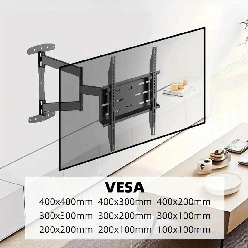 Soporte universal de montaje en pared para TV para la mayoría de los soportes de TV de plasma LED de 32-65 pulgadas hasta VESA 400x400 mm y capacidad de carga de 110 LBS