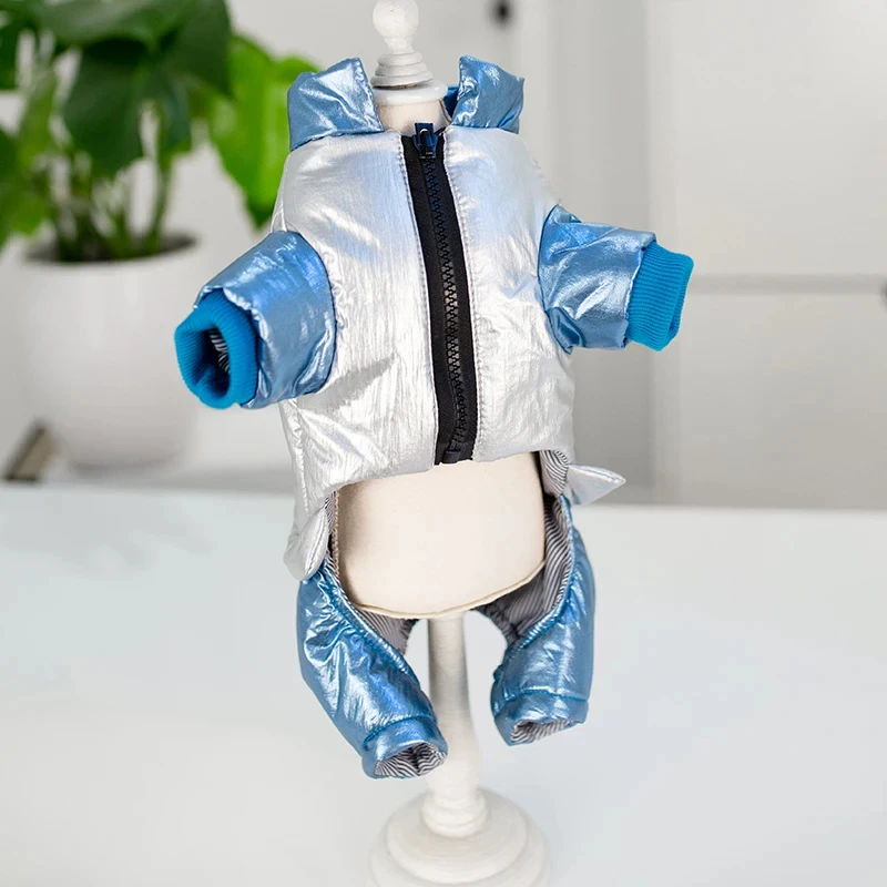 Ropa de invierno para perros pequeños, monos impermeables a prueba de viento para perros, mono, abrigo cálido para cachorros, chaqueta, trajes para Chihuahua Yorkie - imagen 4