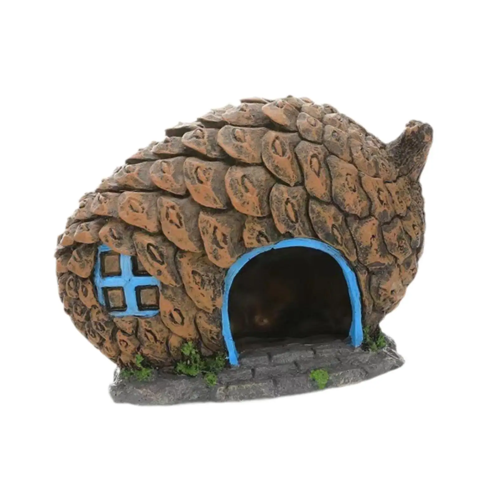 Fishbowl Tank Ornaments Reptile Box Hideaway Caves Hideout House for Hamster Breeding