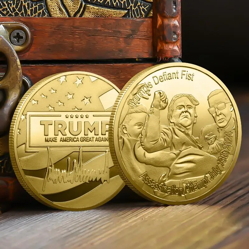 Moneda coleccionable del presidente moneda conmemorativa del presidente decoración del hogar significativa moneda coleccionable de elección presidencial para - imagen 3