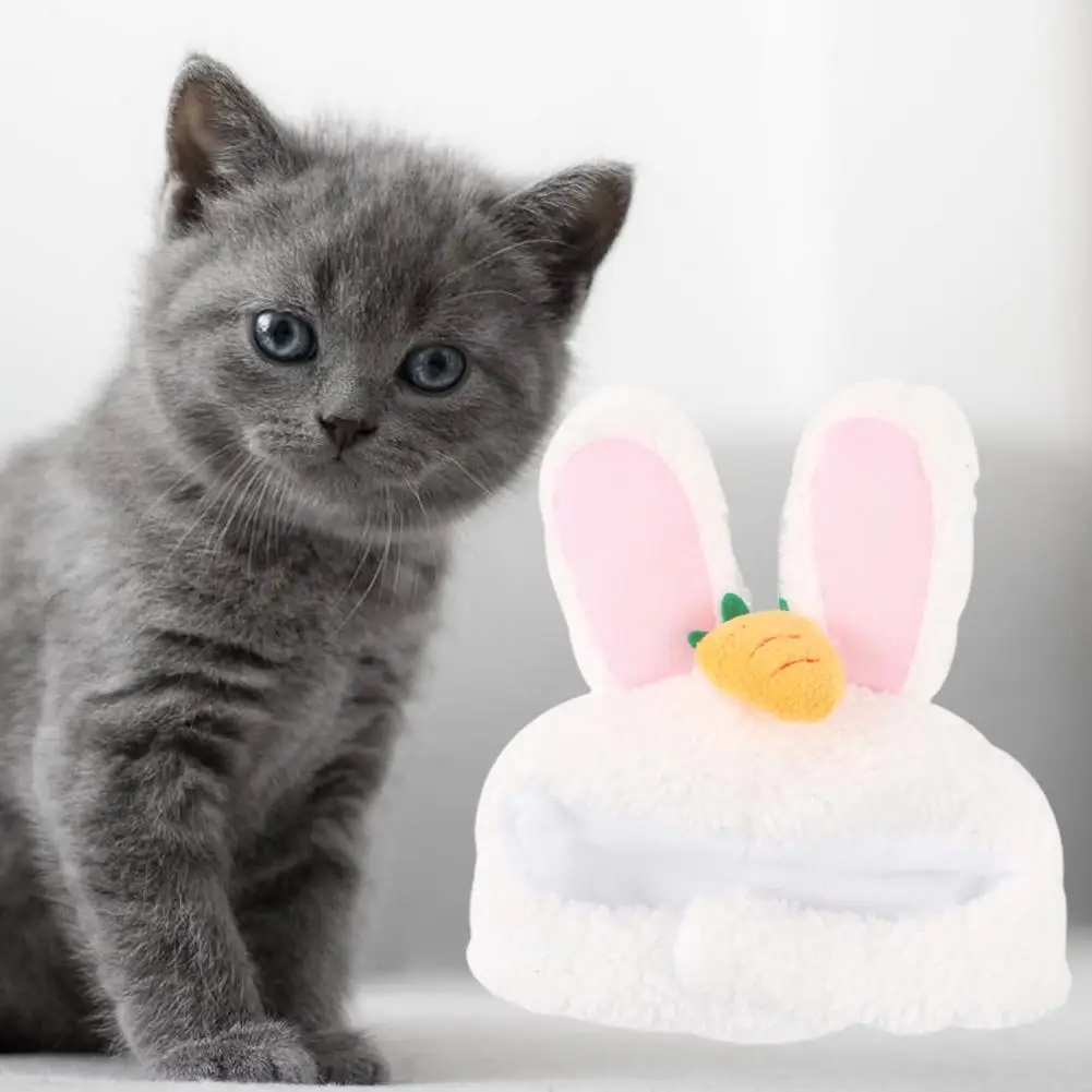 Sombrero de conejito para mascota, gorro divertido para cachorro, gorro para gato - imagen 3
