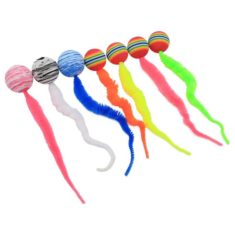 Nueva pelota de EVA de juguete para gatos con oruga colorida para rascar y morder, juguete interactivo divertido para gatos - imagen 2