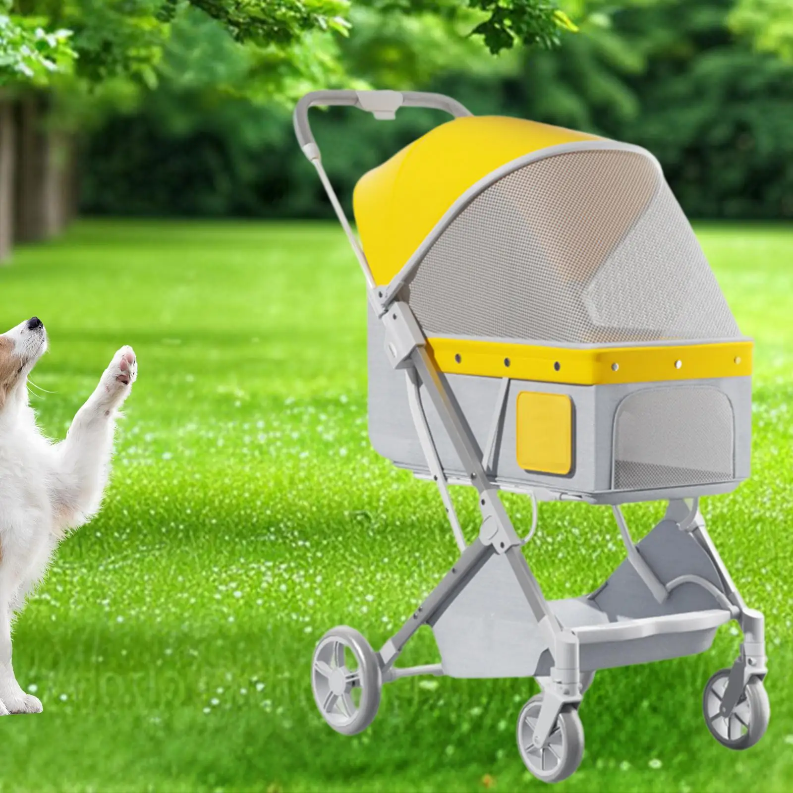 Folding Pet Trolley Dog Carrier Pet Travel Stroller for Small Pet Dogs Cats Folding Pet Trolley Dog Carrier Pet Travel Stroller for Small Pet Dogs Cats