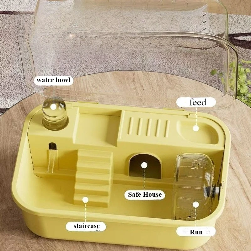 Jaula para hámster a prueba de masticar, accesorios grandes para hámster, jaulas y hábitats, tapa que se puede abrir con hojas acrílicas sólidas construidas - imagen 4