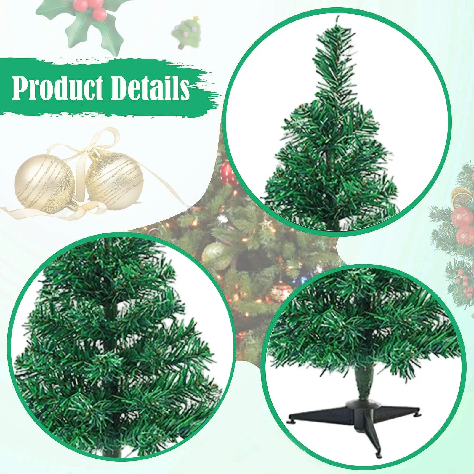 Artificial Christmas Tree Includes Stand,with Real Touch,Christmas Decorations,Xmas Tree Holiday Decor for Party Indoor Decor