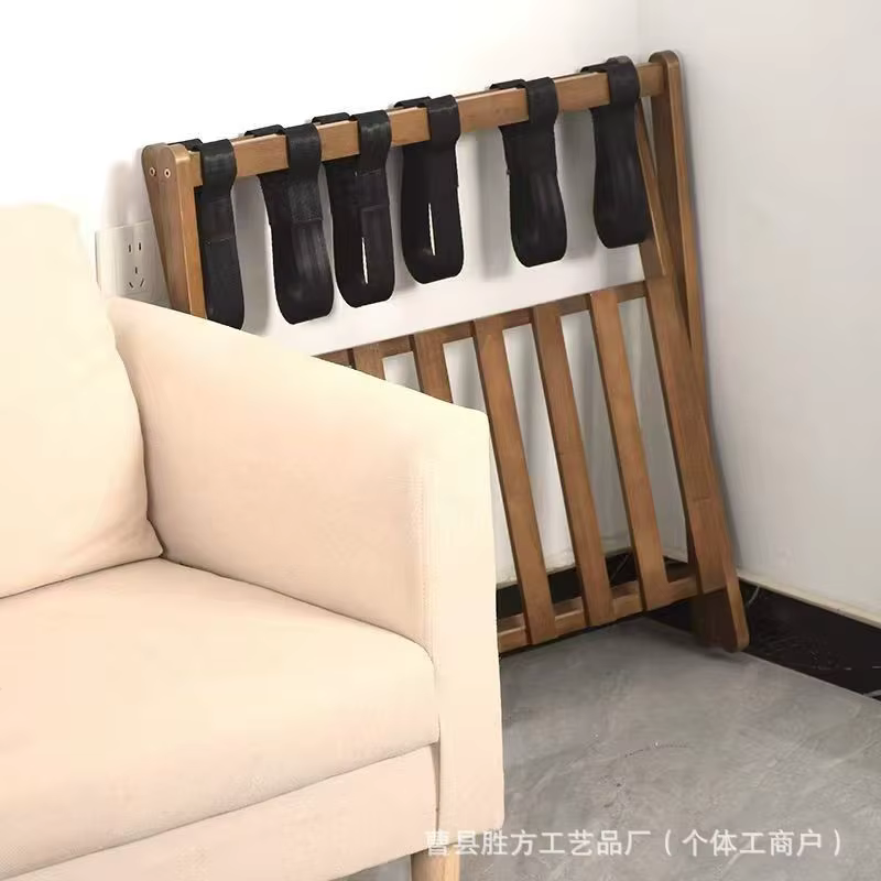 Soporte plegable doble capa maletas madera sin perforar gatos perros