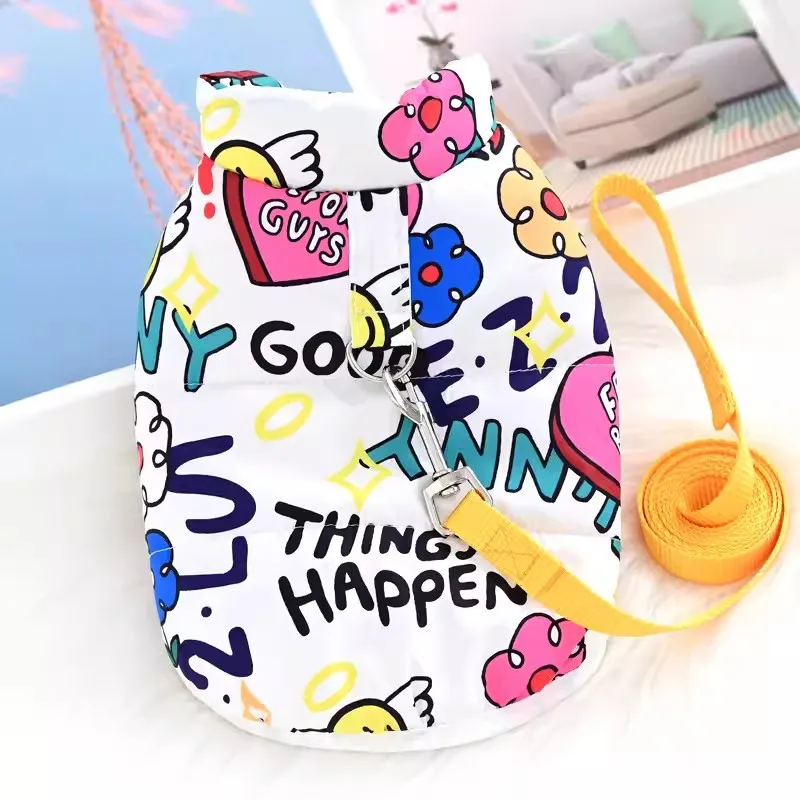 Abrigo de cuello alto de color para mascotas, traje de otoño e invierno para perros, oso de peluche, chaleco grueso para gatos, Parkas cálidas para perros, abrigo de invierno, ropa para cachorros - imagen 2