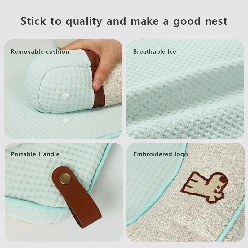 HOOPET Almohadilla refrescante para mascotas, estera ortopédica con infusión de gel para gatos y perros, almohadilla transpirable agradable para la piel con sup quiropráctico - imagen 5