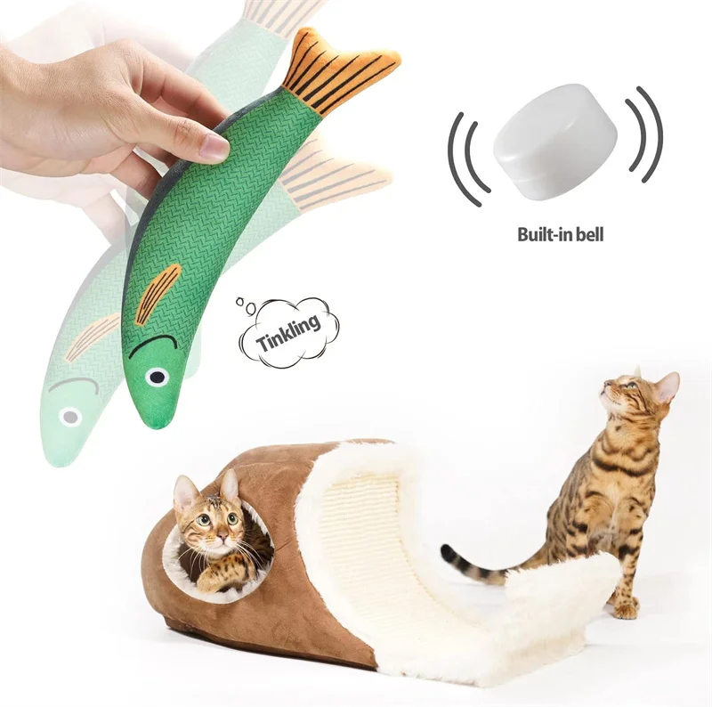 Mecanismo de sonido del juguete pez para gatos