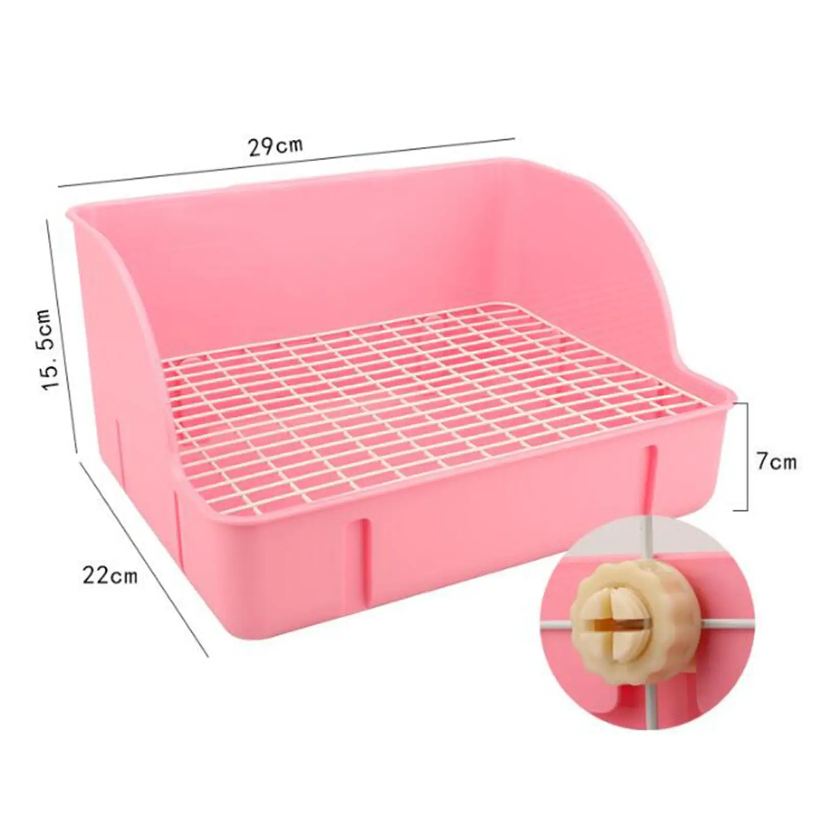 Rabbit for Cage Corner Litter Pan Corner Toilet Box for Bunny Small