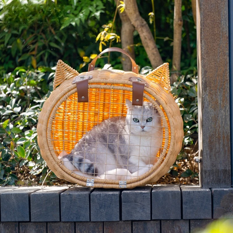 Bolsa portátil para gatos, bolsas para gatos al aire libre de verano, bolsas de viaje transpirables para gatos, mascotas, gatitos, bolsas de transporte para casa de gatitos y mascotas