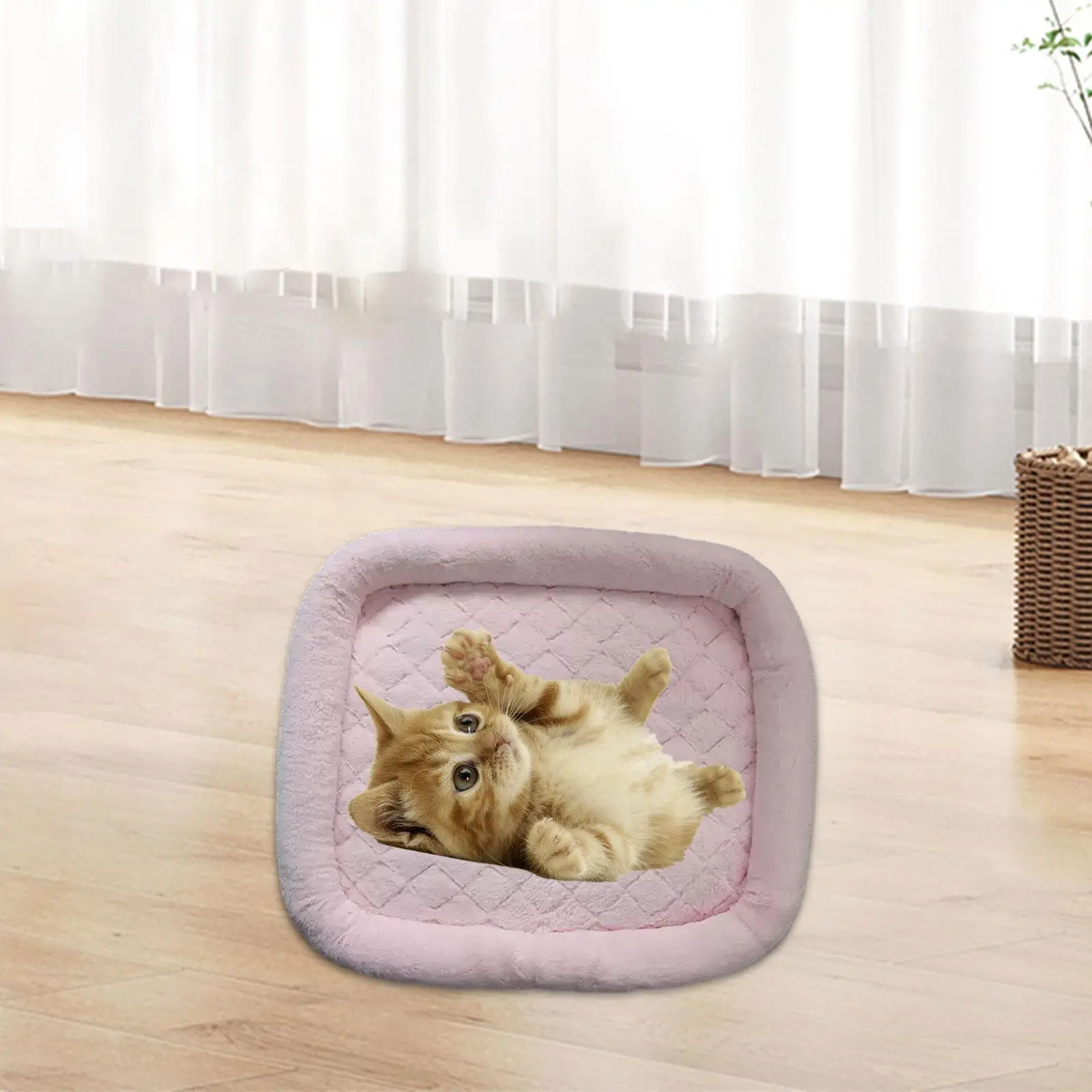 Self Warming Cat Bed for Indoor Cats Small Dogs Soft Non Slip 26 x 22 inch