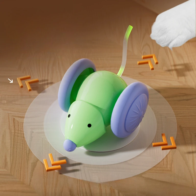Juguete interactivo para gatos: ratón y coche eléctrico recargable - imagen 4