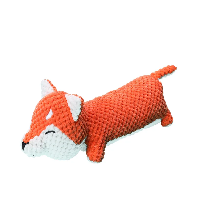 Juguetes de dibujos animados de jade para mascotas, mordedura de terciopelo y arroz, rechinar dientes, limpiar dientes y hacer sonido, suministros para mascotas - imagen 2